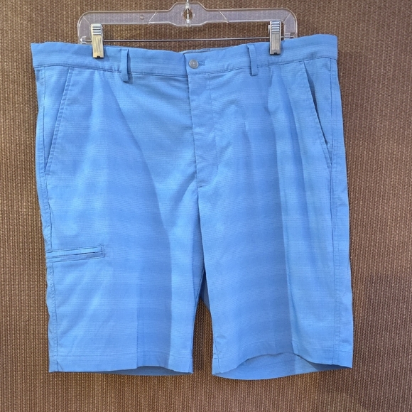 Greg Norman Collection Light Blue Flat Front Shorts - Picture 1 of 4